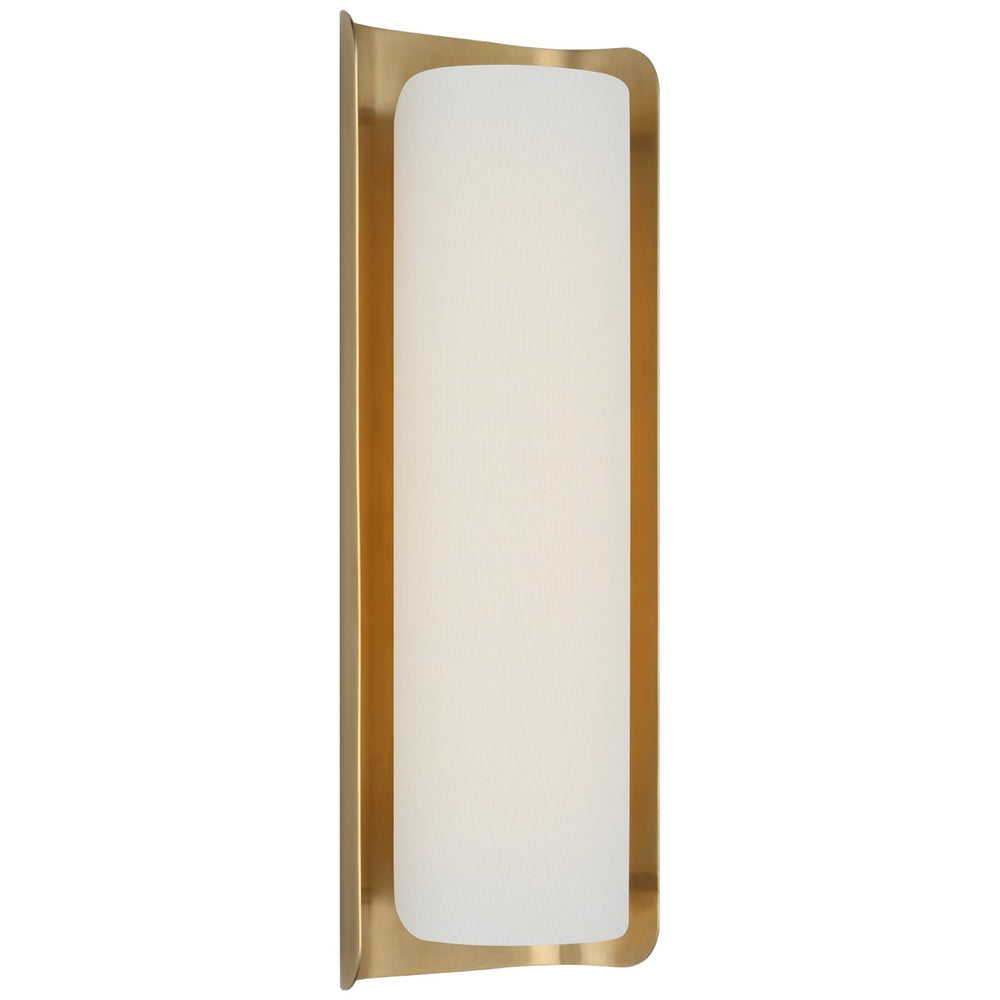 Visual Comfort Signature Canada - LED Wall Sconce - Penumbra - Hand-Rubbed Antique Brass and Linen- Union Lighting Luminaires Decor