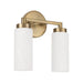 Capital Lighting - Two Light Vanity - Alyssa - Aged Brass- Union Lighting Luminaires Decor