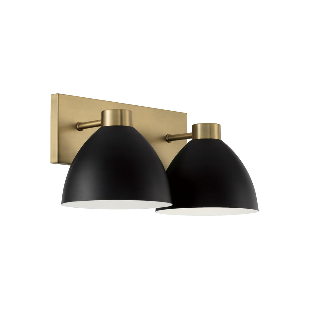 Capital Lighting - Two Light Vanity - Ross - Aged Brass and Black- Union Lighting Luminaires Decor