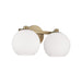 Capital Lighting - Two Light Vanity - Ansley - Aged Brass- Union Lighting Luminaires Decor