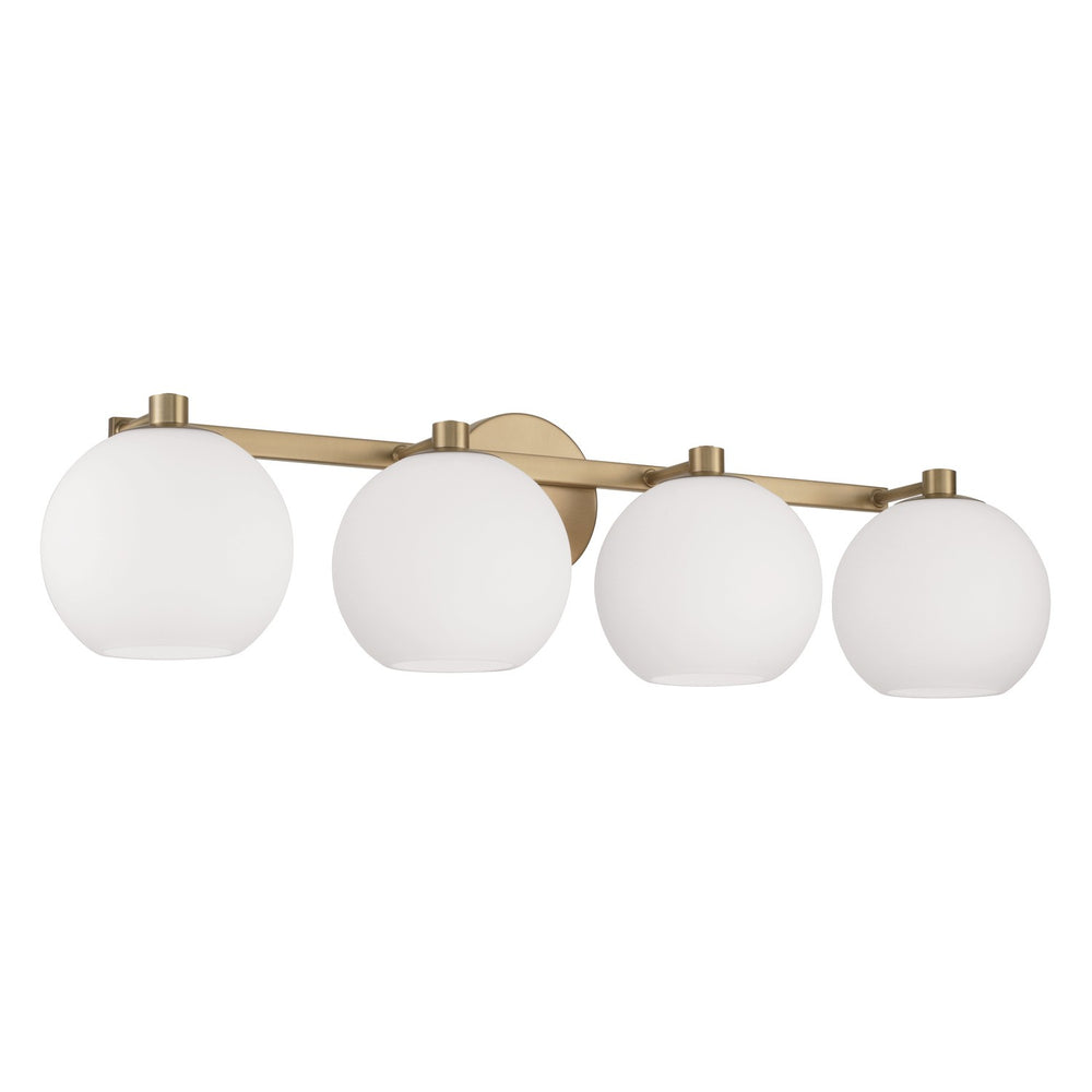 Capital Lighting - Four Light Vanity - Ansley - Aged Brass- Union Lighting Luminaires Decor