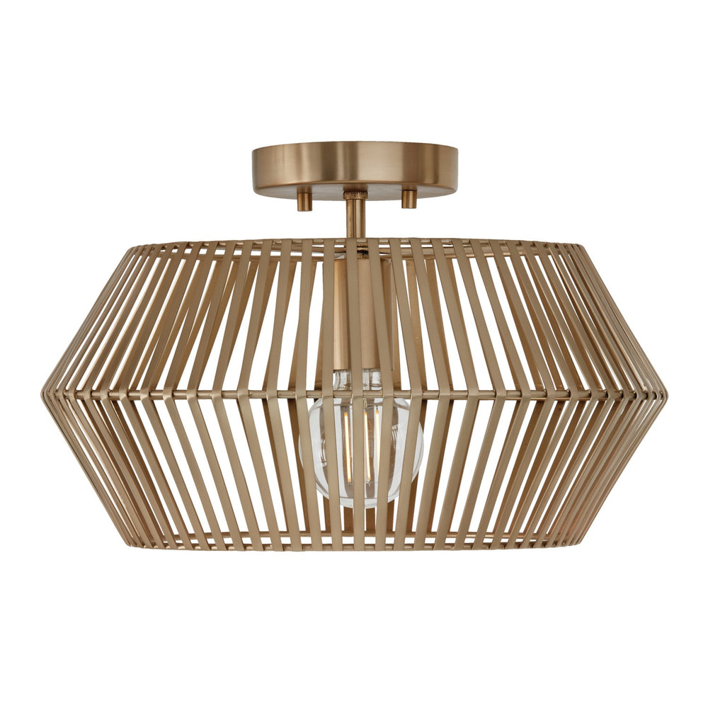 Capital Lighting - One Light Semi Flush Mount - Kaiya - Matte Brass- Union Lighting Luminaires Decor