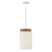 Capital Lighting - One Light Pendant - Liam - Light Wood and White- Union Lighting Luminaires Decor