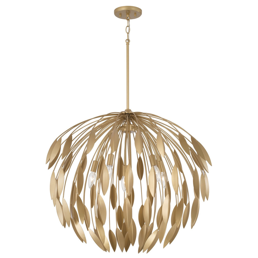 Capital Lighting - Five Light Pendant - Margeaux - Buffed Gold- Union Lighting Luminaires Decor