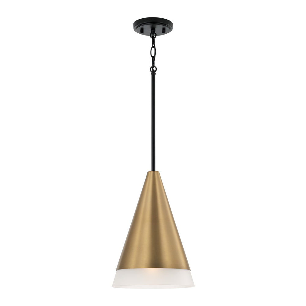 Capital Lighting - One Light Pendant - Avant - Aged Brass and Black- Union Lighting Luminaires Decor