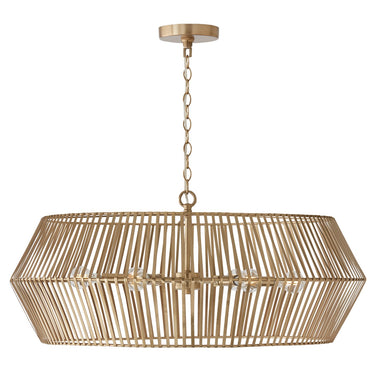 Capital Lighting - Six Light Chandelier - Kaiya - Matte Brass- Union Lighting Luminaires Decor