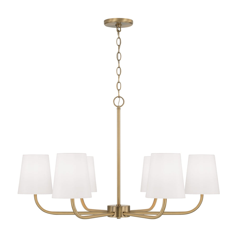 Capital Lighting - Six Light Chandelier - Brody - Aged Brass- Union Lighting Luminaires Decor