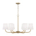 Capital Lighting - Six Light Chandelier - Brody - Aged Brass- Union Lighting Luminaires Decor