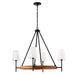 Capital Lighting - Four Light Chandelier - Jonah - Light Wood and Matte Black- Union Lighting Luminaires Decor