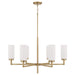 Capital Lighting - Six Light Chandelier - Alyssa - Aged Brass- Union Lighting Luminaires Decor