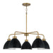 Capital Lighting - Five Light Chandelier - Ross - Aged Brass and Black- Union Lighting Luminaires Decor