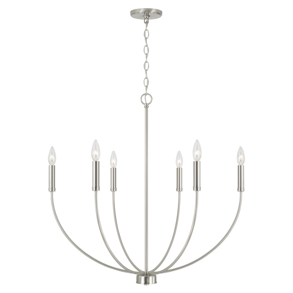 Capital Lighting - Six Light Chandelier - Ansley - Brushed Nickel- Union Lighting Luminaires Decor