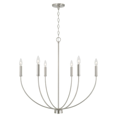 Capital Lighting - Six Light Chandelier - Ansley - Brushed Nickel- Union Lighting Luminaires Decor