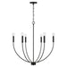 Capital Lighting - Six Light Chandelier - Ansley - Matte Black- Union Lighting Luminaires Decor