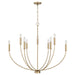 Capital Lighting - Nine Light Chandelier - Ansley - Aged Brass- Union Lighting Luminaires Decor