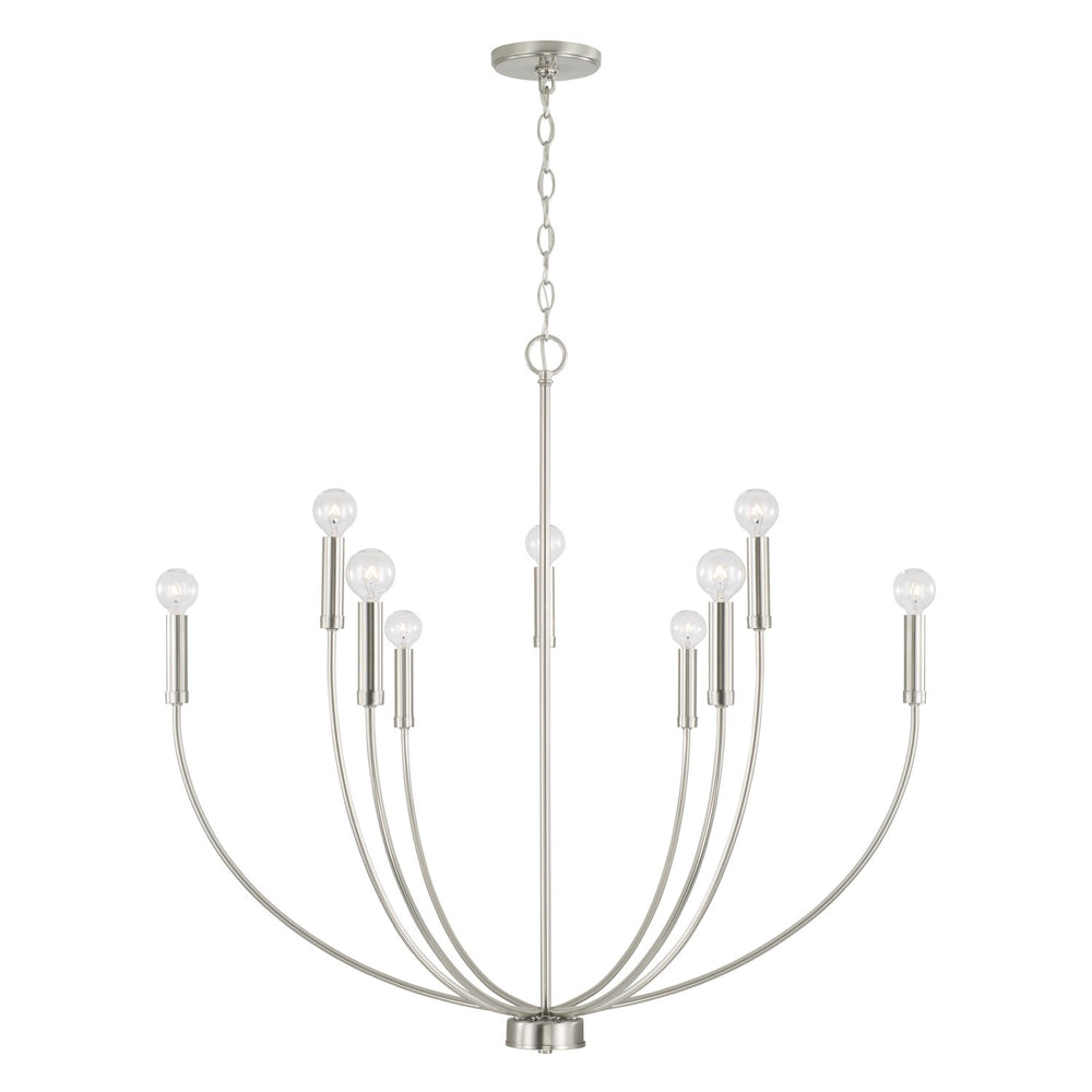 Capital Lighting - Nine Light Chandelier - Ansley - Brushed Nickel- Union Lighting Luminaires Decor