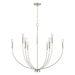 Capital Lighting - Nine Light Chandelier - Ansley - Brushed Nickel- Union Lighting Luminaires Decor