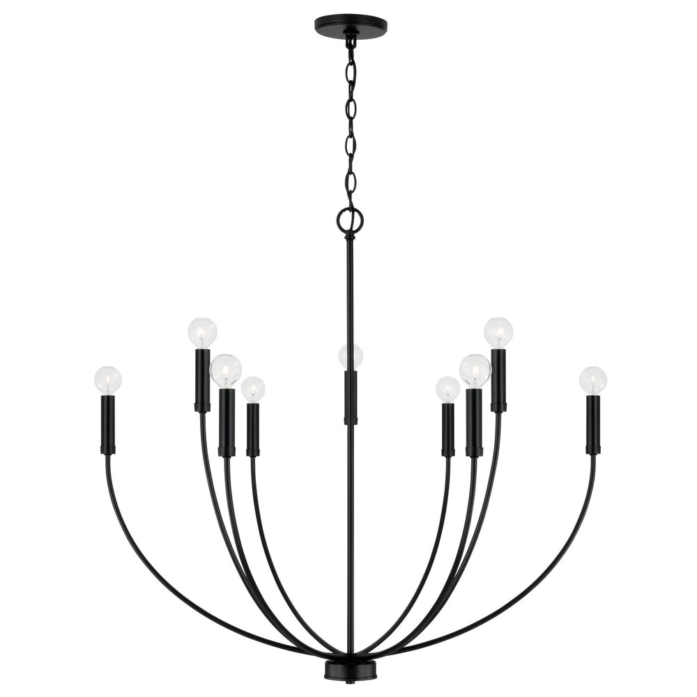 Capital Lighting - Nine Light Chandelier - Ansley - Matte Black- Union Lighting Luminaires Decor