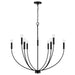 Capital Lighting - Nine Light Chandelier - Ansley - Matte Black- Union Lighting Luminaires Decor