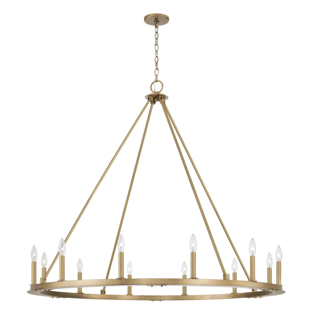 Capital Lighting - 12 Light Chandelier - Pearson - Aged Brass- Union Lighting Luminaires Decor