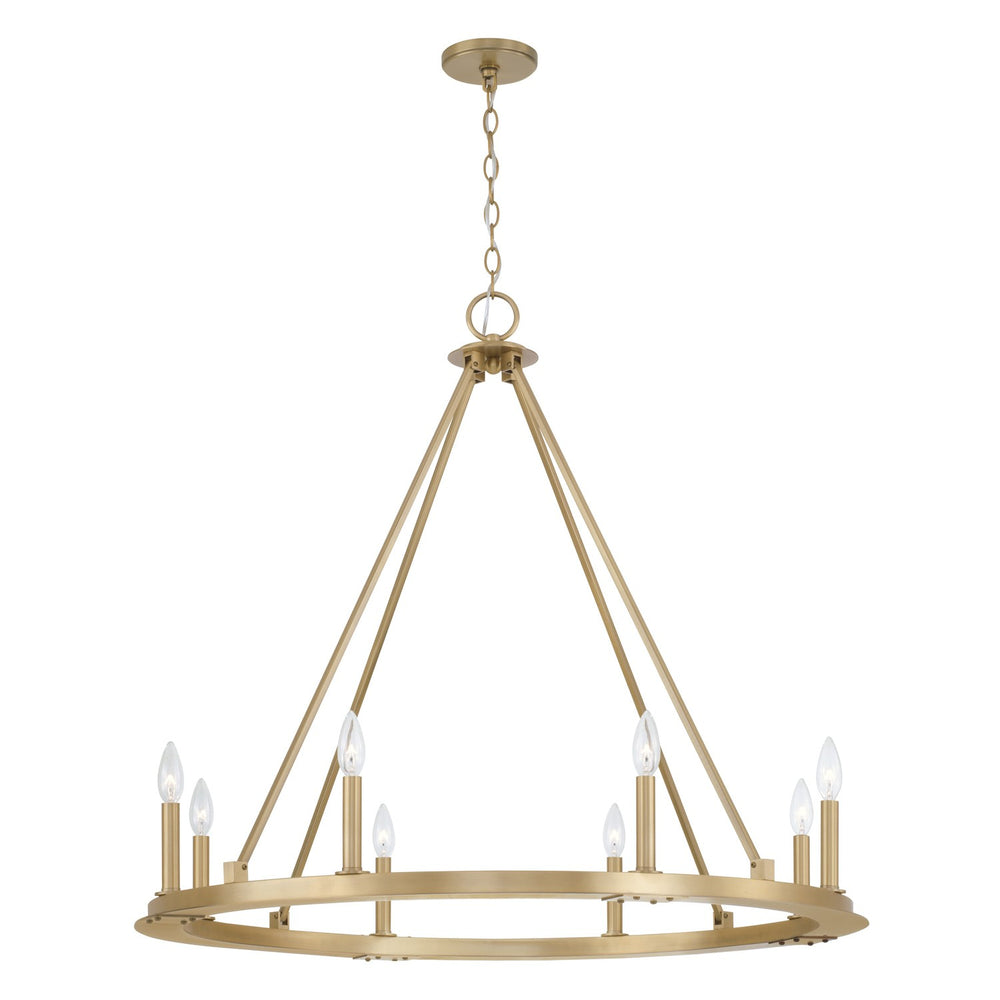 Capital Lighting - Eight Light Chandelier - Pearson - Aged Brass- Union Lighting Luminaires Decor