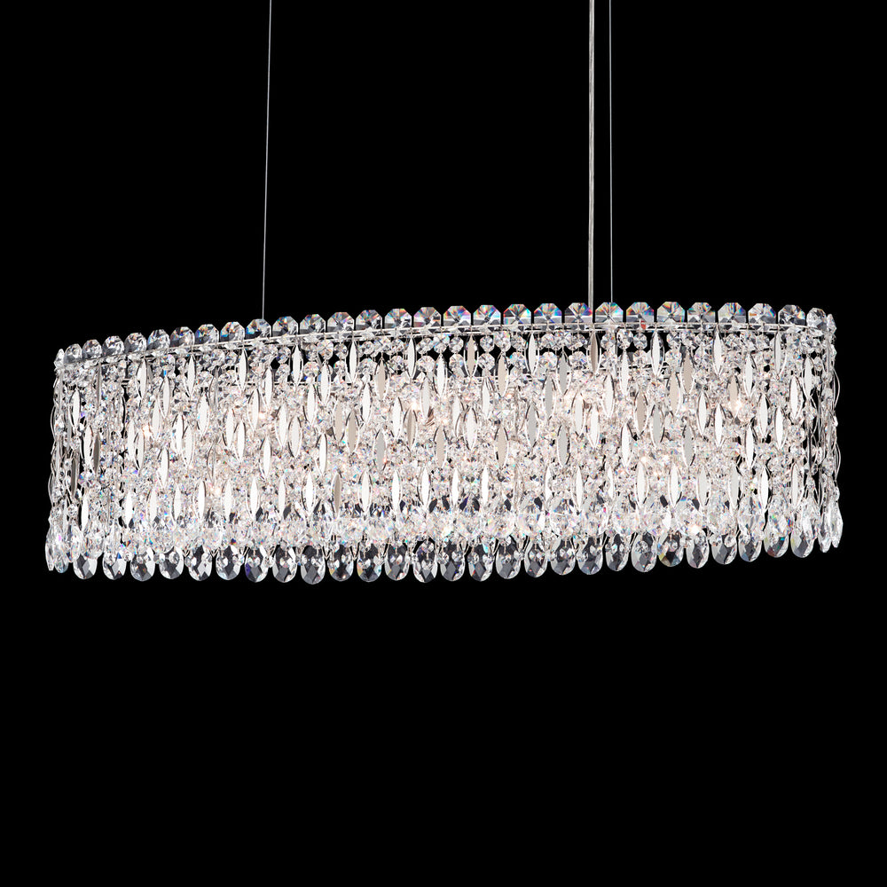 Schonbek - 12 Light Pendant - Sarella - Antique Silver- Union Lighting Luminaires Decor