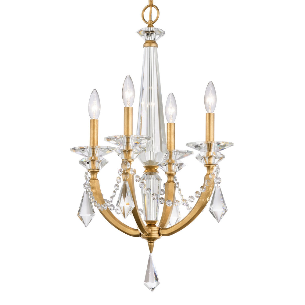Schonbek - Four Light Chandelier - Verona - Antique Silver- Union Lighting Luminaires Decor