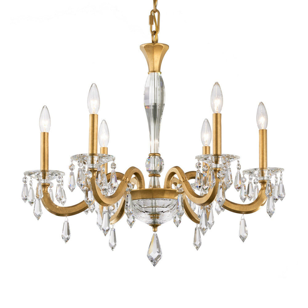 Schonbek - Six Light Chandelier - Napoli - French Gold- Union Lighting Luminaires Decor
