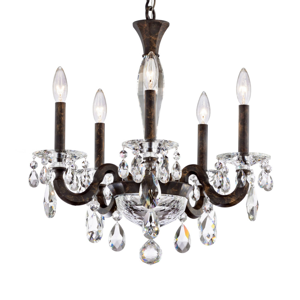 Schonbek - Five Light Chandelier - San Marco - Antique Silver- Union Lighting Luminaires Decor