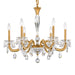 Schonbek - Six Light Chandelier - San Marco - Antique Silver- Union Lighting Luminaires Decor