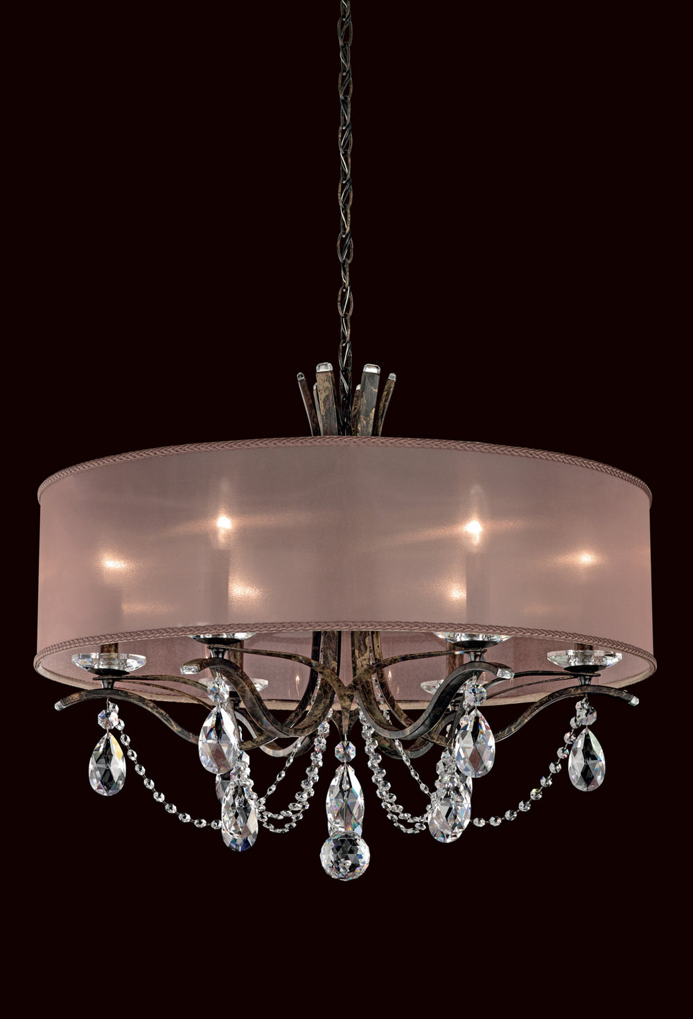 Schonbek - Six Light Chandelier - Vesca - Etruscan Gold- Union Lighting Luminaires Decor