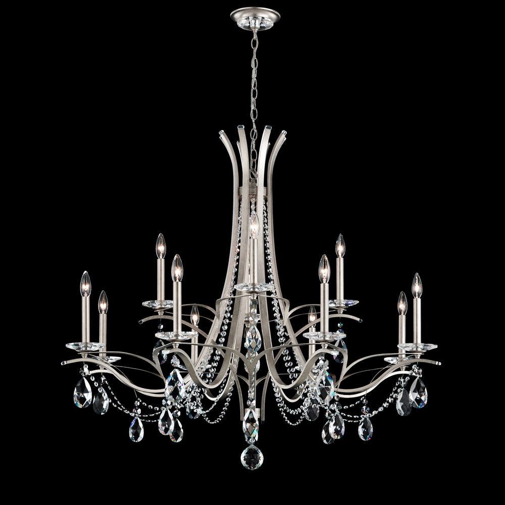 Schonbek - 12 Light Chandelier - Vesca - Antique Silver- Union Lighting Luminaires Decor