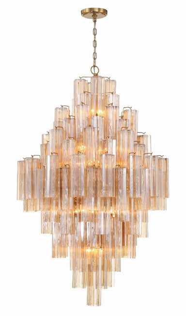 Crystorama - 20 Light Chandelier - Addis - Aged Brass- Union Lighting Luminaires Decor