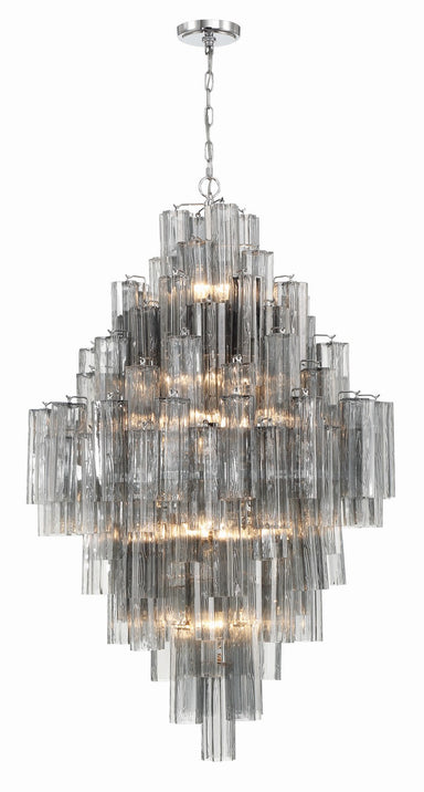 Crystorama - 20 Light Chandelier - Addis - Polished Chrome- Union Lighting Luminaires Decor