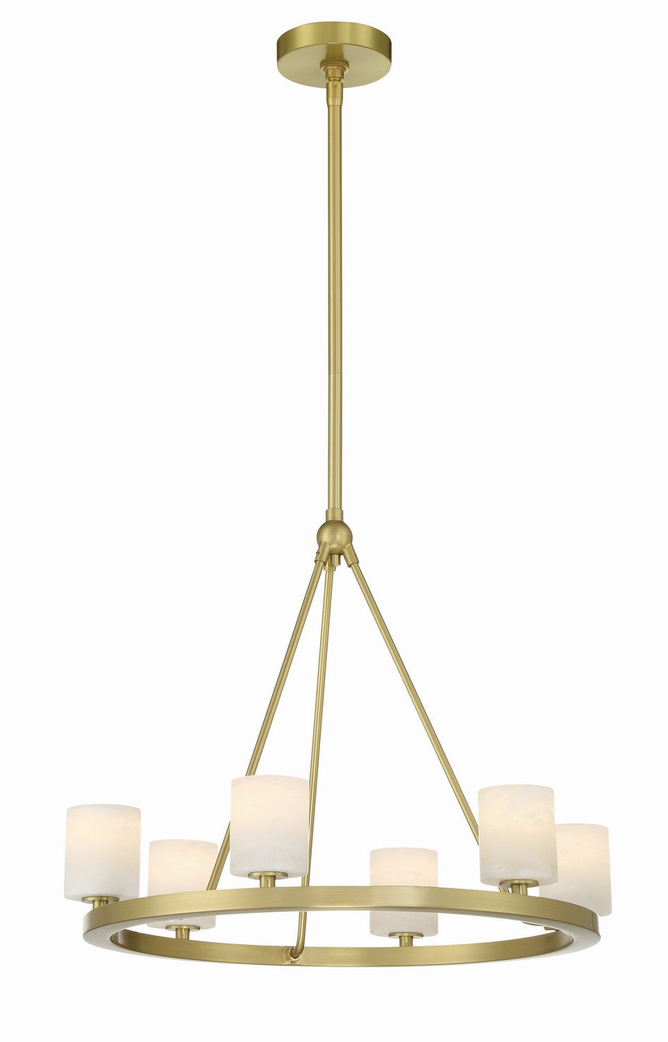 Crystorama - LED Chandelier - Aragon - Soft Brass- Union Lighting Luminaires Decor