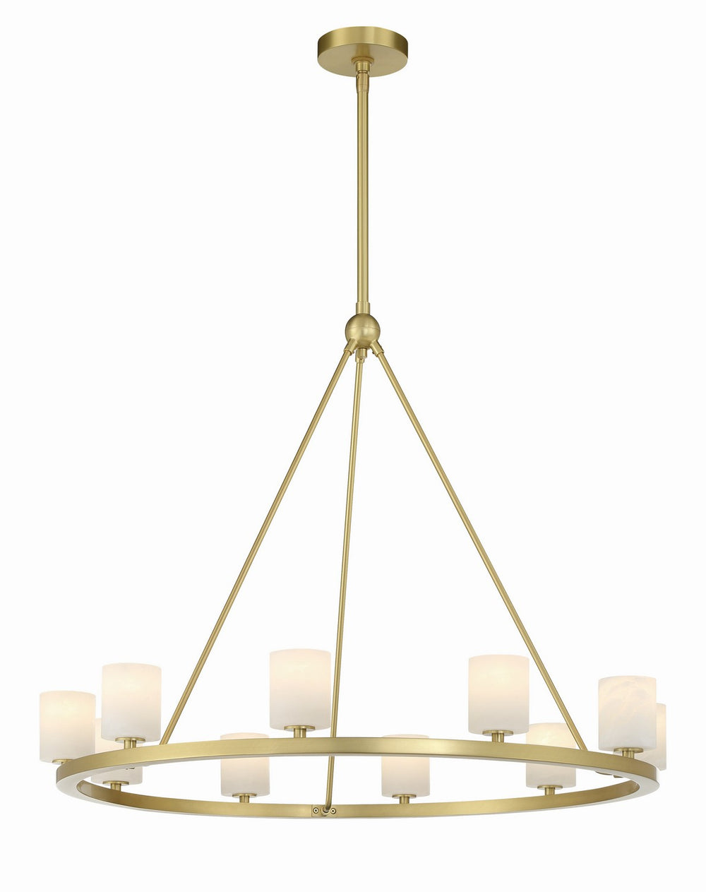 Crystorama - LED Chandelier - Aragon - Soft Brass- Union Lighting Luminaires Decor