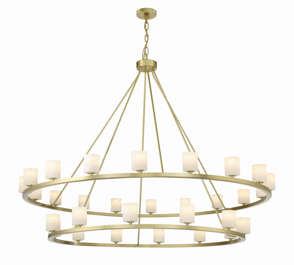 Crystorama - LED Chandelier - Aragon - Soft Brass- Union Lighting Luminaires Decor