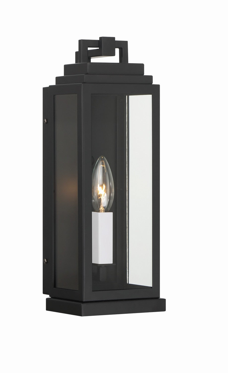 Crystorama - One Light Outdoor Wall Sconce - Aspen - Matte Black- Union Lighting Luminaires Decor