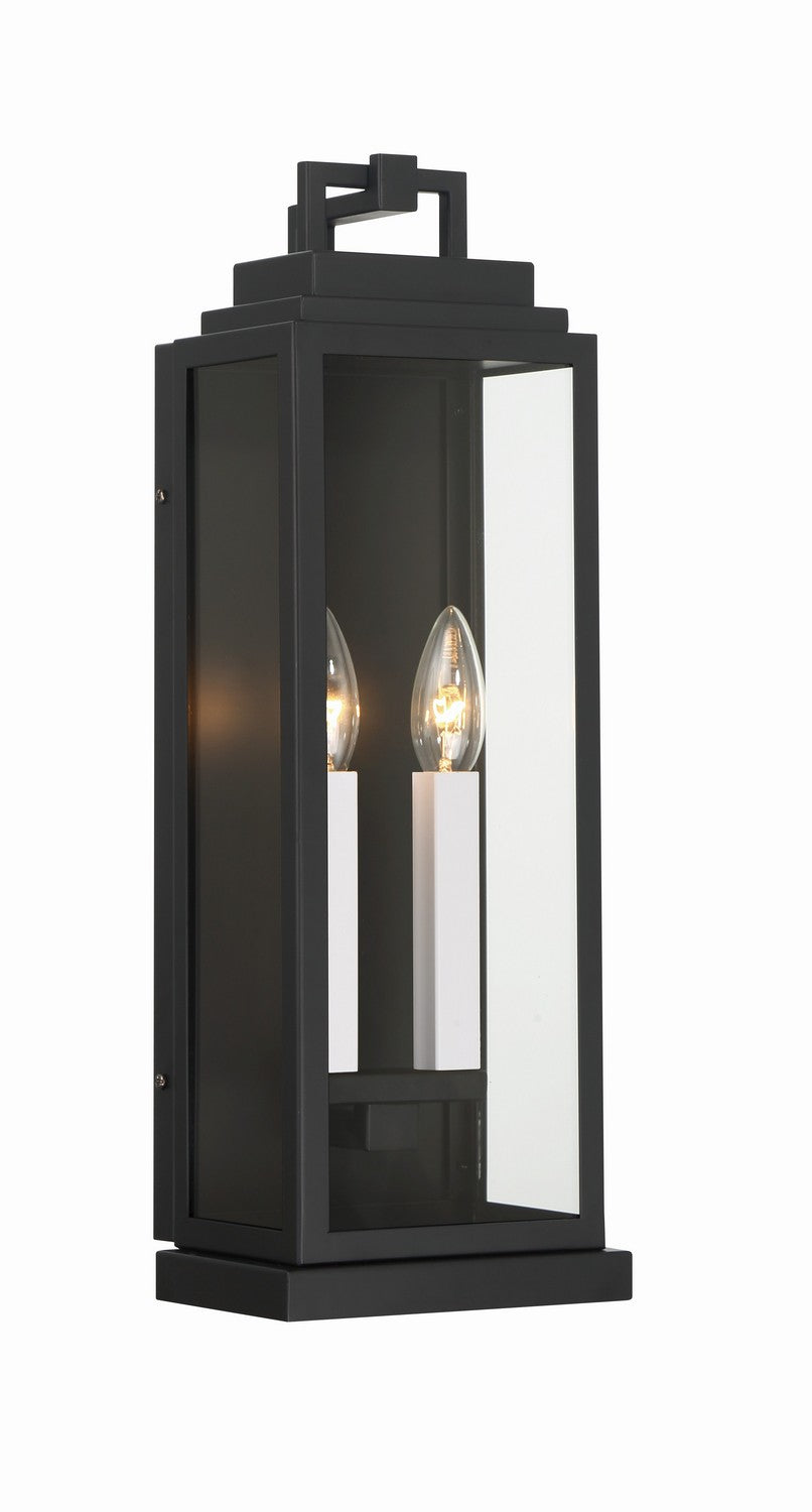 Crystorama - Two Light Outdoor Wall Sconce - Aspen - Matte Black- Union Lighting Luminaires Decor