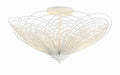 Crystorama - Three Light Semi Flush Mount - Doral - Matte White- Union Lighting Luminaires Decor