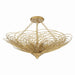 Crystorama - Six Light Semi Flush Mount - Doral - Renaissance Gold- Union Lighting Luminaires Decor