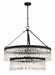 Crystorama - Nine Light Chandelier - Emory - Black Forged- Union Lighting Luminaires Decor