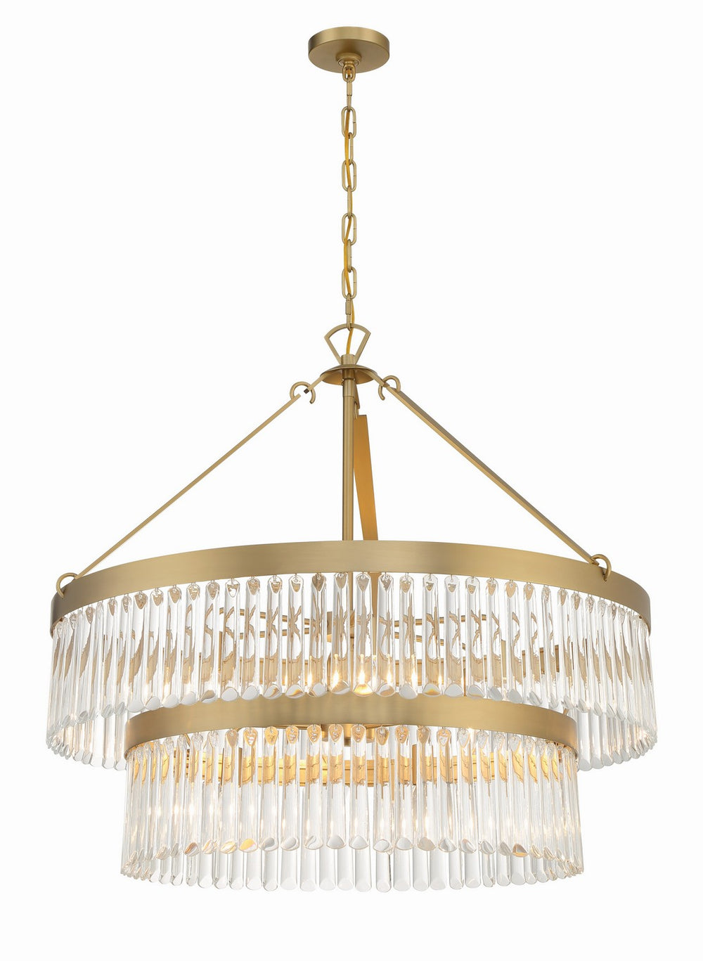 Crystorama - Nine Light Chandelier - Emory - Modern Gold- Union Lighting Luminaires Decor