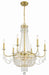 Crystorama - Nine Light Chandelier - Haywood - Aged Brass- Union Lighting Luminaires Decor