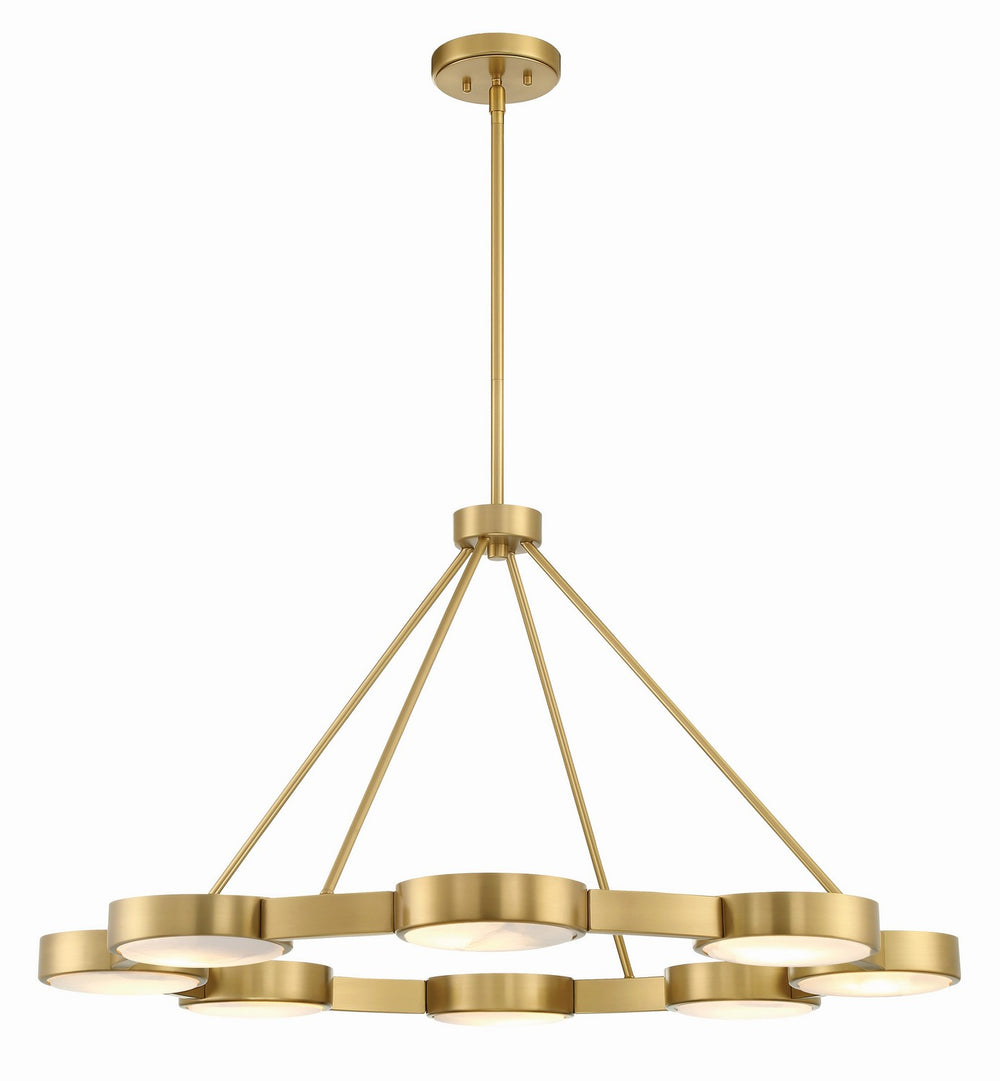 Crystorama - Eight Light Chandelier - Orson - Modern Gold- Union Lighting Luminaires Decor
