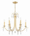 Crystorama - Six Light Chandelier - Rollins - Antique Gold- Union Lighting Luminaires Decor