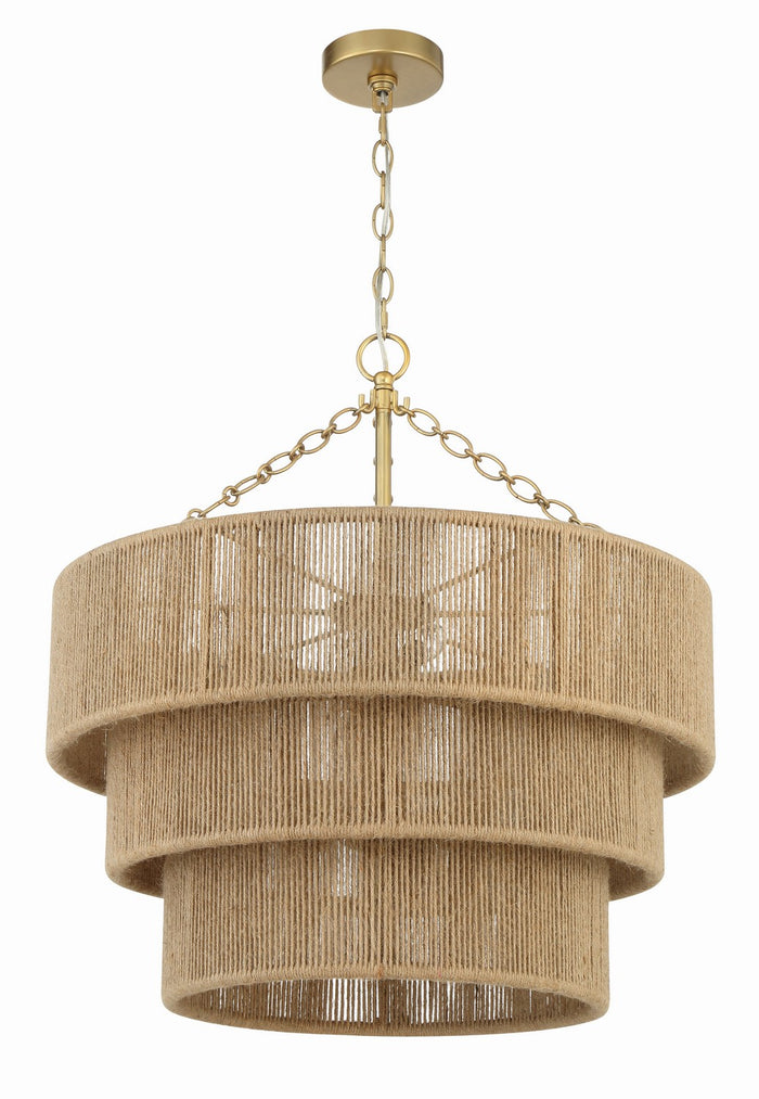Crystorama - Ten Light Chandelier - Shyla - Soft Gold- Union Lighting Luminaires Decor