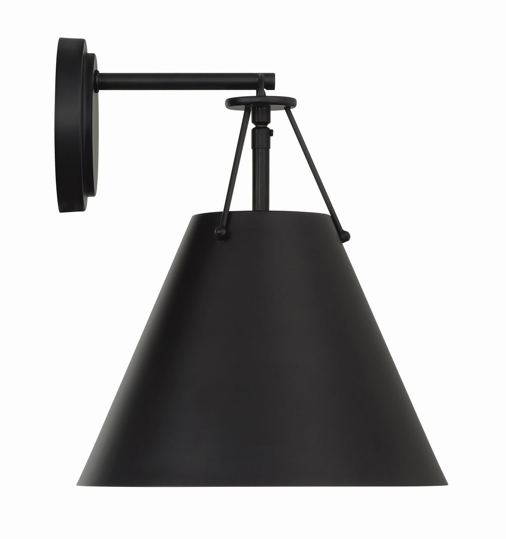 Crystorama - One Light Task Sconce - Xavier - Matte Black- Union Lighting Luminaires Decor