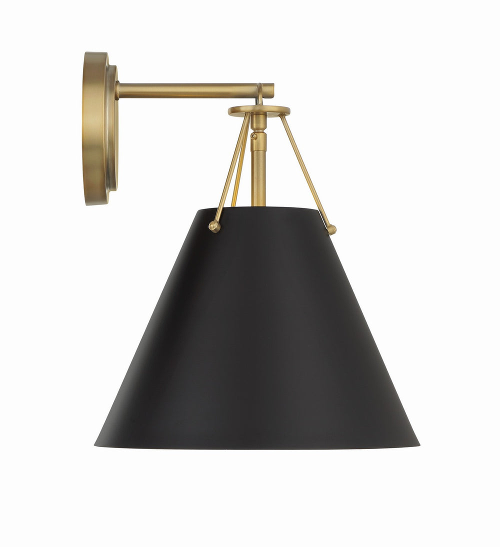 Crystorama - One Light Task Sconce - Xavier - Vibrant Gold- Union Lighting Luminaires Decor