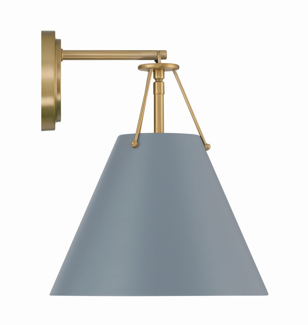 Crystorama - One Light Task Sconce - Xavier - Vibrant Gold- Union Lighting Luminaires Decor